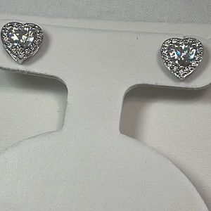 Moissanite stud earrings. 1.48 ctw  14 k WG